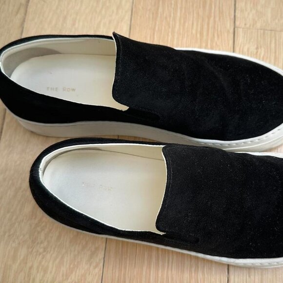 The Row Black Suede Marie H Sneakers - Picture 2 of 4